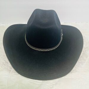 Moksman Felt Black Cowboy Hat size Small